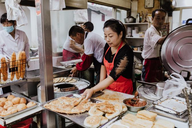 Breakfast stall