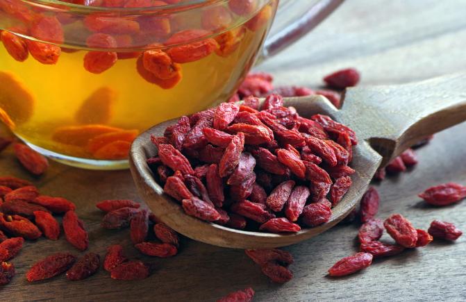 Goji berries is a widely used ingredient in Chinese medicine cuisine