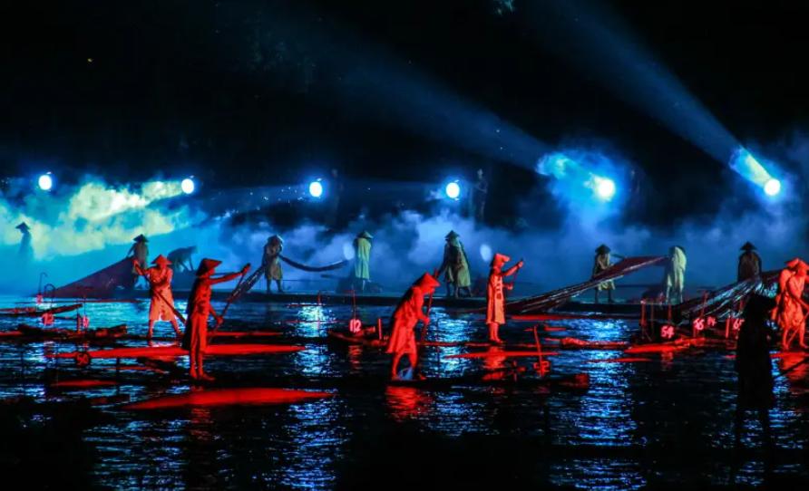 Impression Liu Sanjie is a musical night show, performed on the Li River in Yangshuo.
