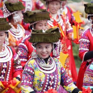 Miao people are celebrating the Miao New Year Festival.