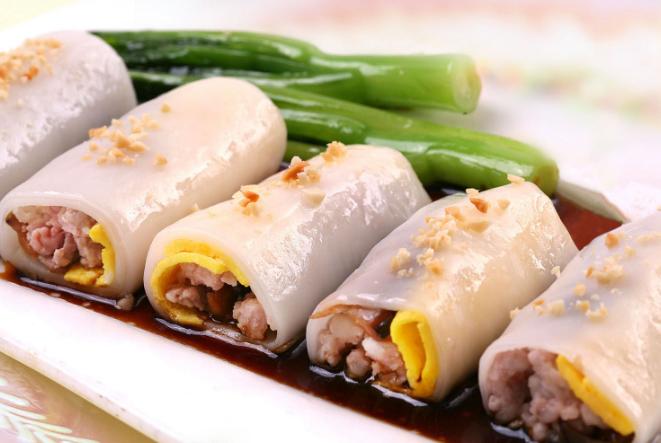 Steamed vermicelli roll, famous food in Guangzhou
