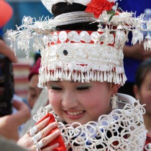 The Miao people are celebrating the Sister's Meal Festival.