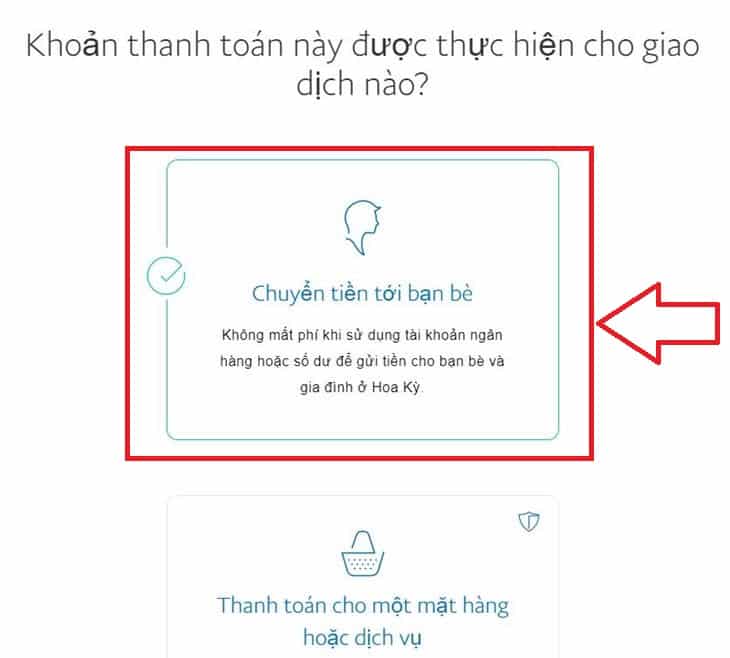 chon gui ban be paypal