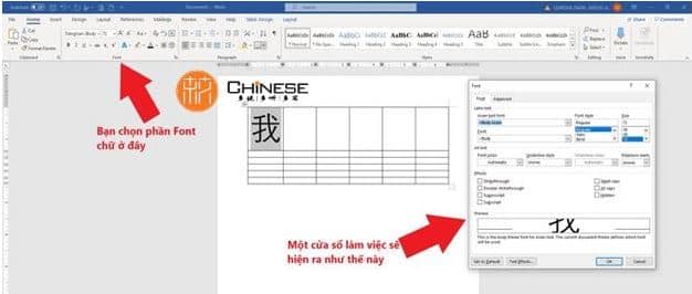Bước 4 Hướng dẫn tạo file tập viết chữ Hán và mẫu tải về