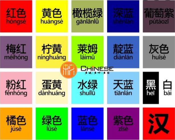 Màu sắc trong tiếng Trung