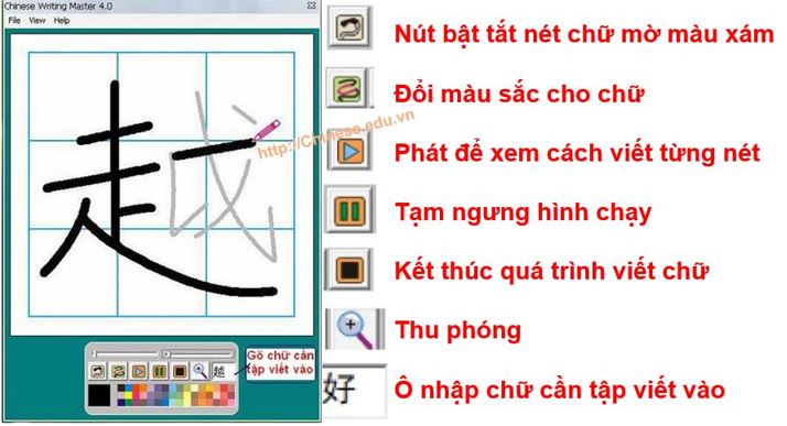 Hướng dẫn sử dụng phần mềm viết chữ Hán Chinese Writing Master