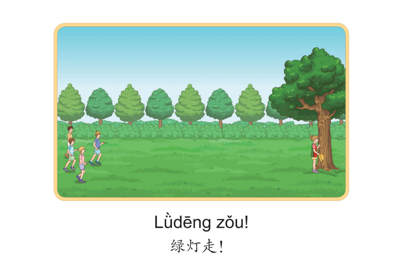 Bài 6 : Truyện tranh Single Stories Level 1 红灯,绿灯 - Đèn đỏ, đèn xanh 1 1 4