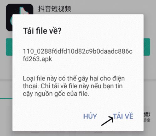 cach tai tik tok Trung Quoc cho Android.